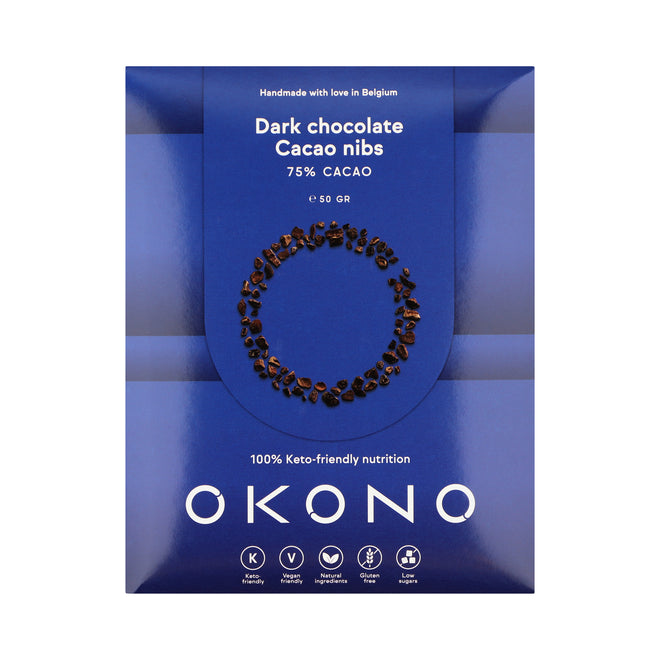 Donkere chocolade cacao nibs